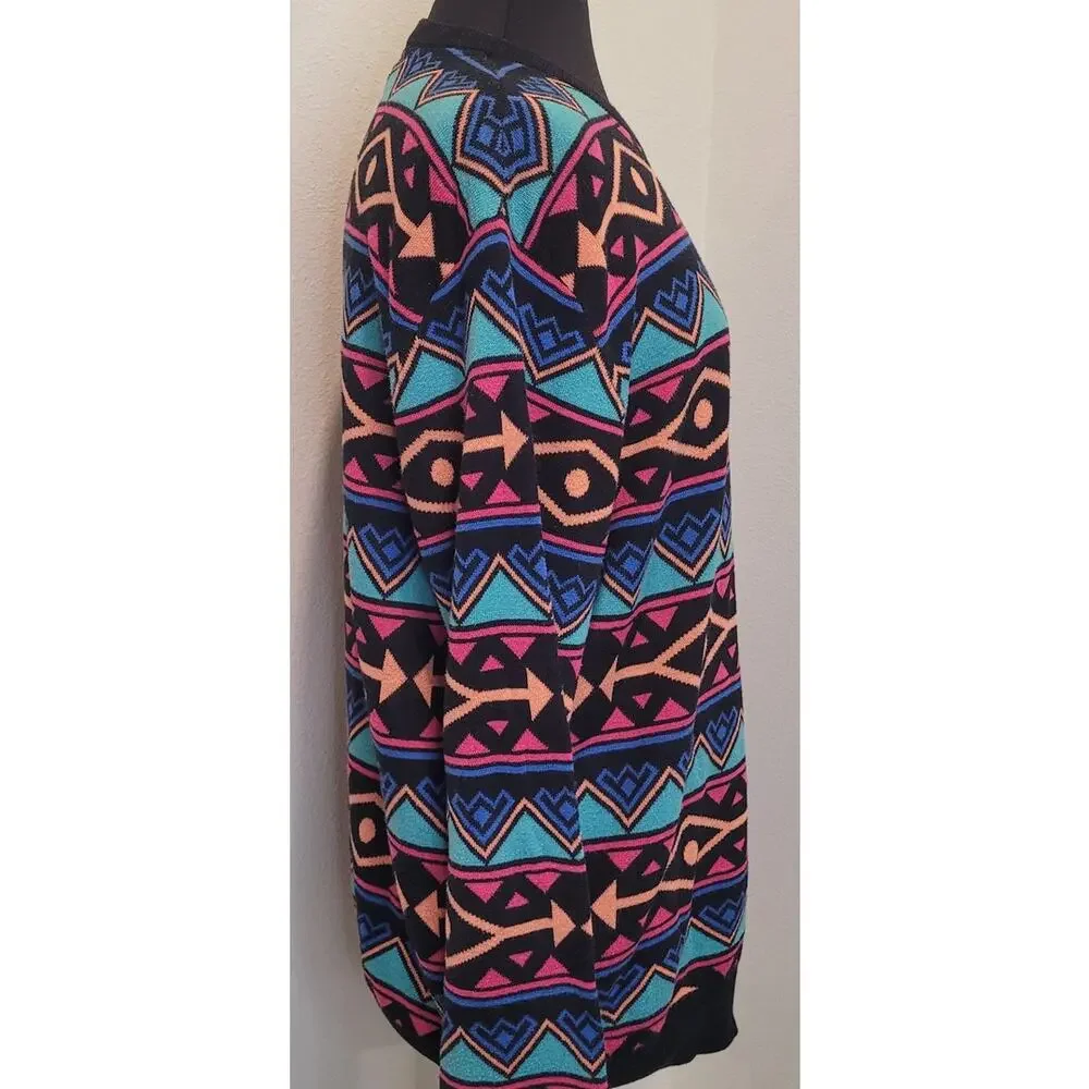 Empyre Retro Aztec Sweater L 80s Skate Streetwear